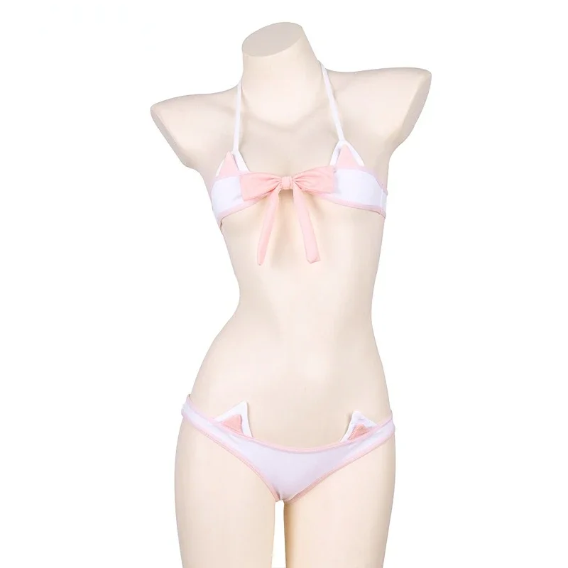 Lolita Anime Pink Bow Mini Bik - Bandage 评论和价格