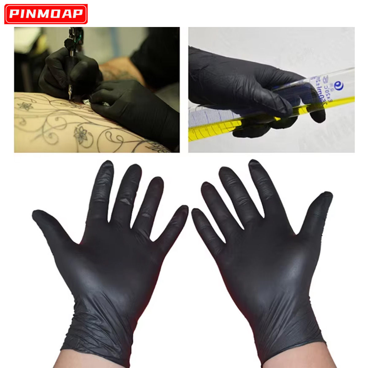 10/50 Pcs Disposable Black Nit - Medical Gloves 评论和价格
