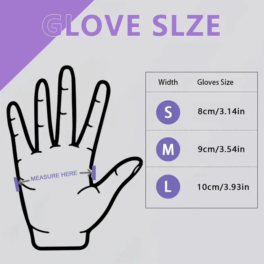 10-100pcs Disposable Purple Ni - Medical Gloves 评论和价格