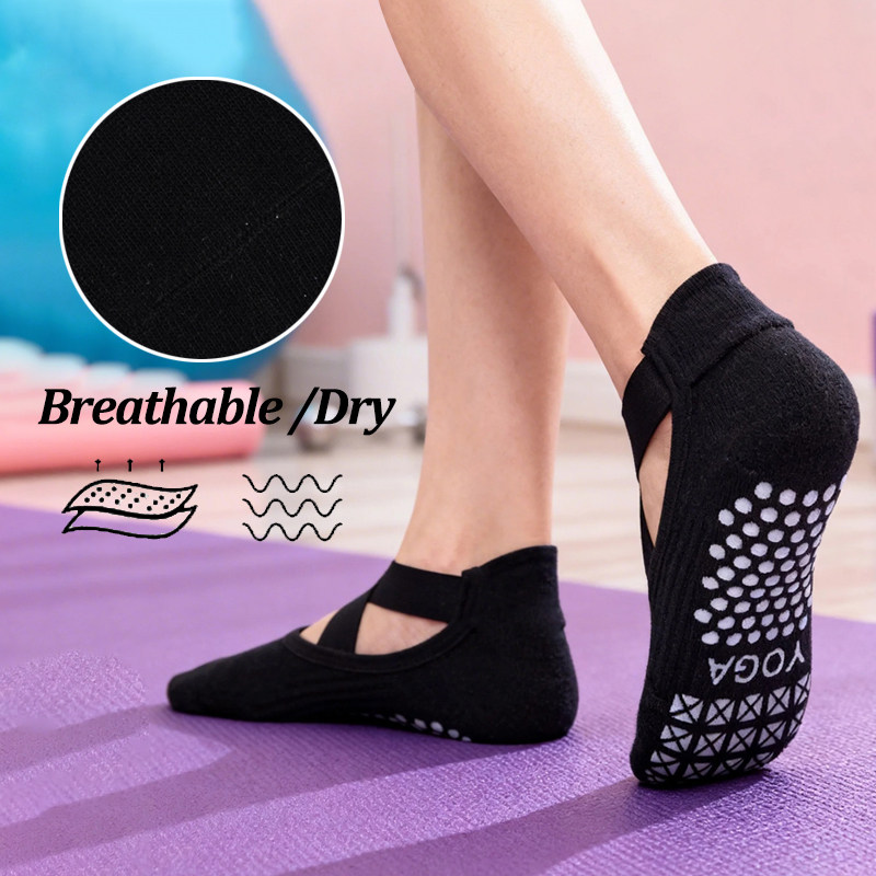 Women Non-Slip Yoga Socks Sili - Medical Tape 评论和价格
