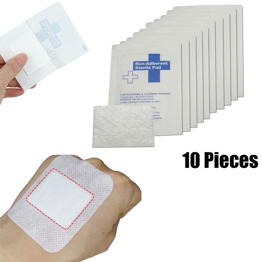 10Pieces 5*7.5cm 100% Cotton W - First Aid Kit 评论和价格