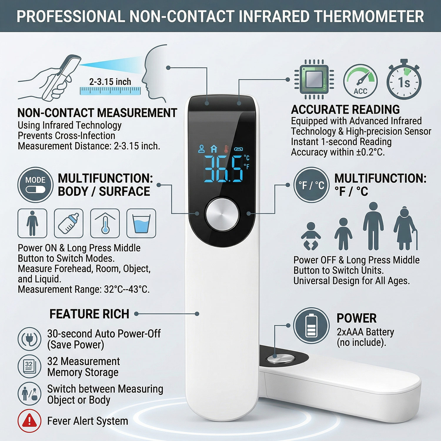 Medcial Forehead Thermometer F - Pulse Oximeter 评论和价格