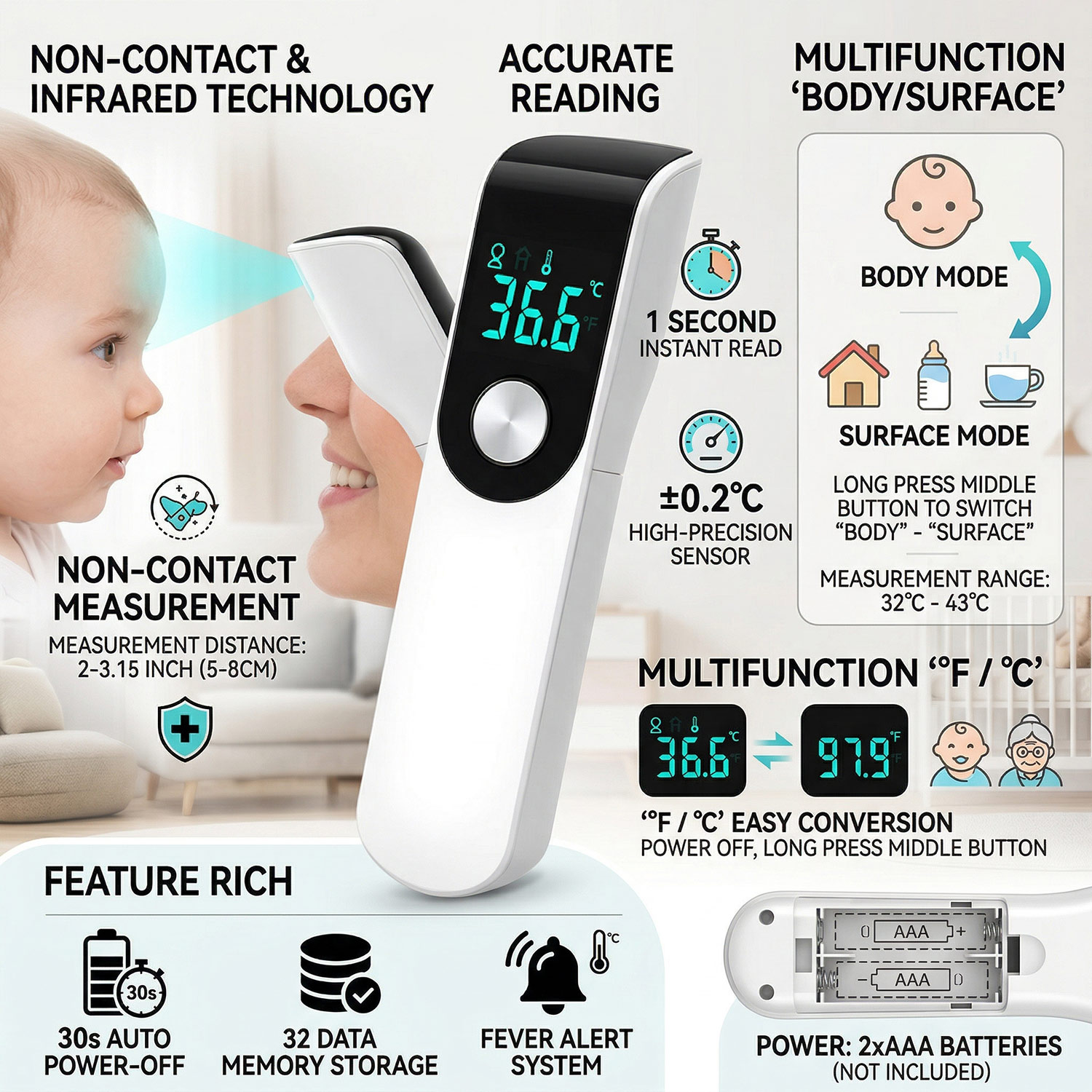 Medcial Forehead Thermometer F - Pulse Oximeter 评论和价格